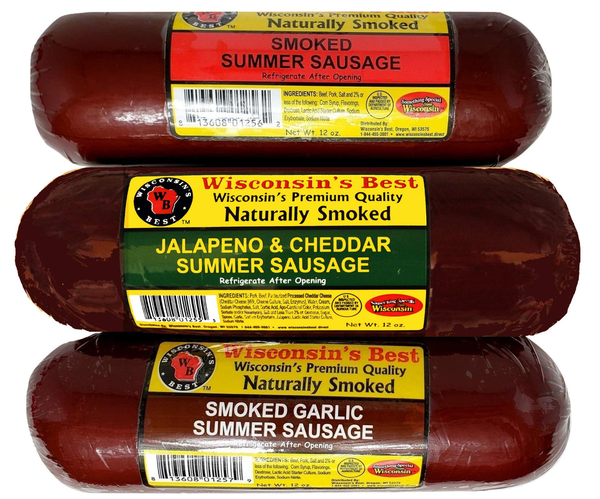 Jalapeño cheddar sausage slice with visible peppers for a spicy finish.