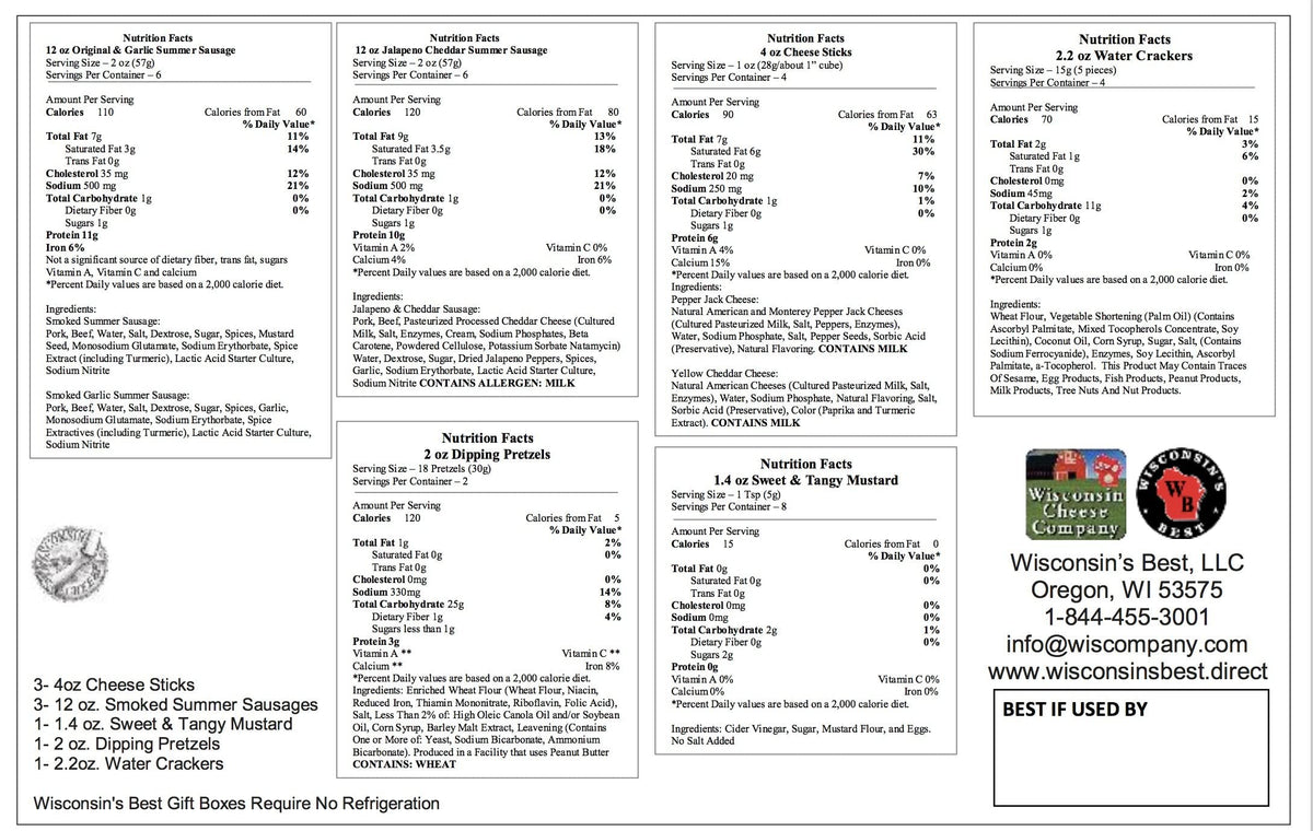 Gift-ready arrival of premium Wisconsin ingredients for celebrations
