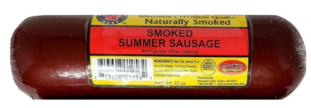 Wisconsin Cheese Company smoked summer sausage complements cheese boards.