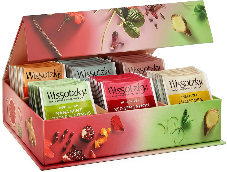 Wissotzky Dream Box front view, premium herbal tea gift for celebrations.