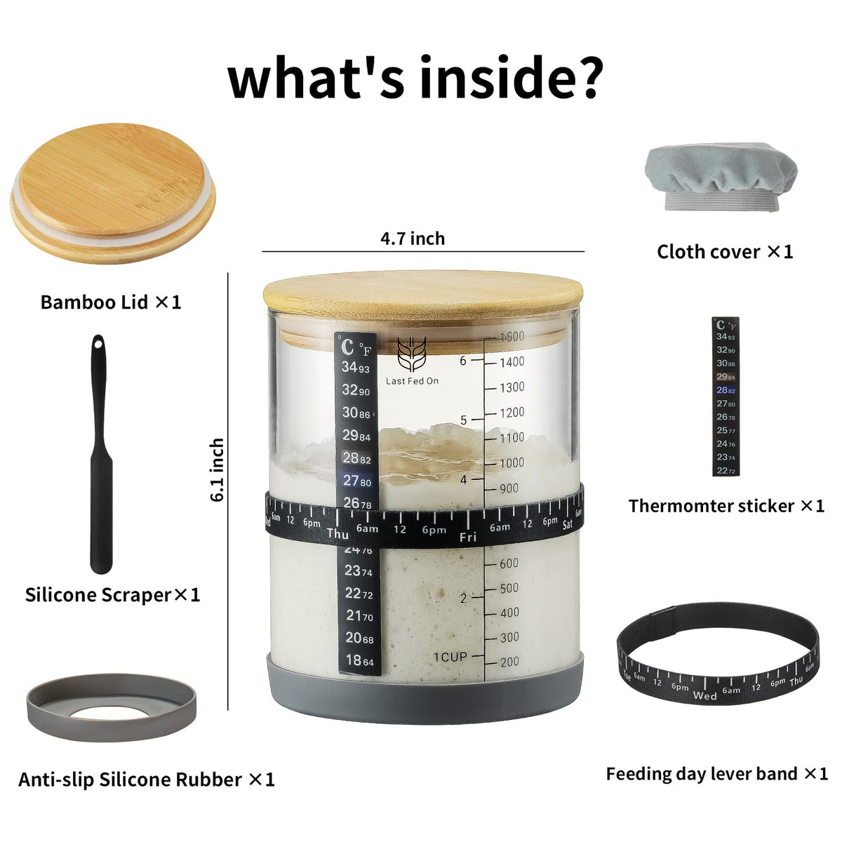 Wissy&Konny bamboo lid for airtight fridge storage
