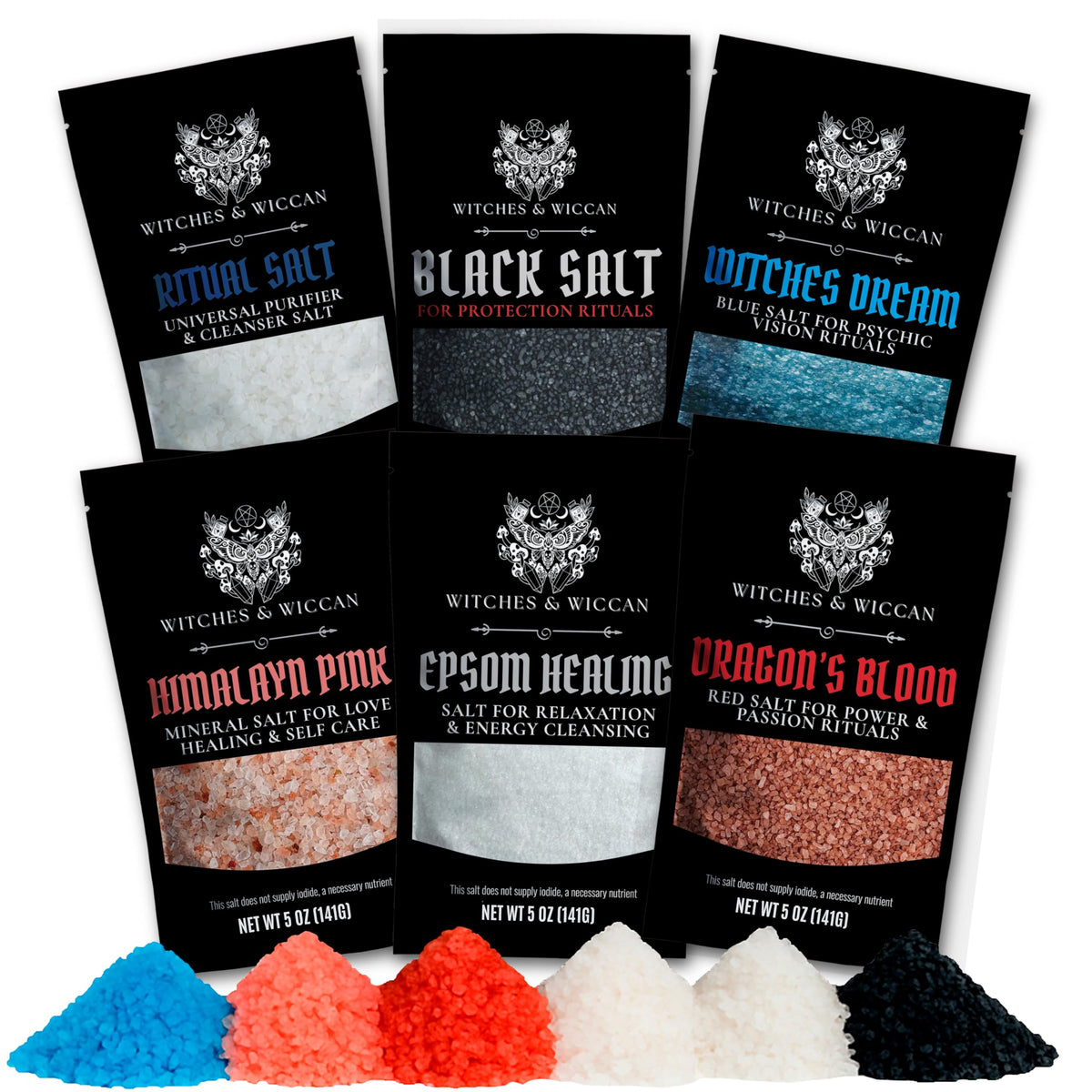 Witches & Wiccan ritual salt starter black salt for grounding and protection rituals.
