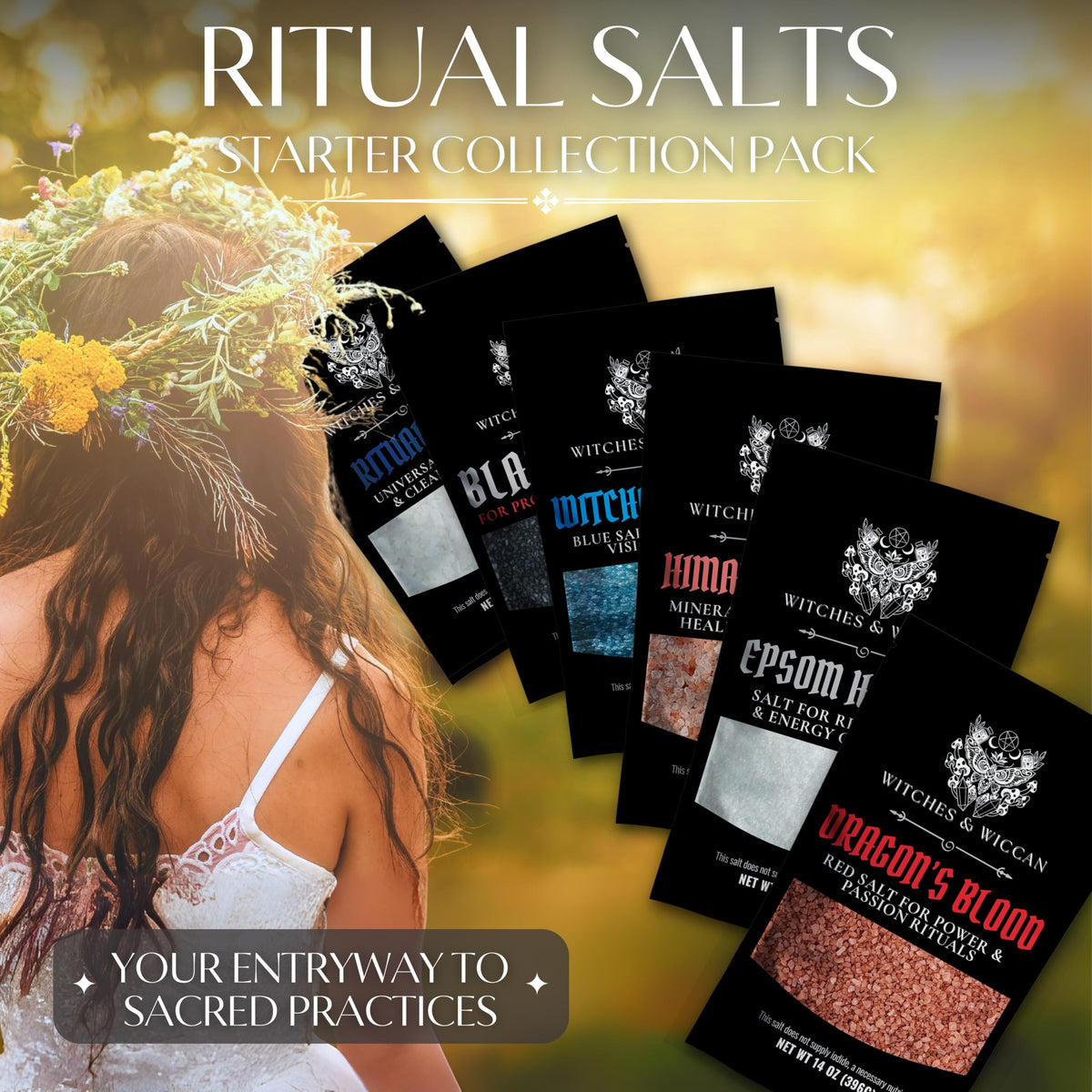 Witches & Wiccan red dragon's blood salt for protective spellwork and offerings.