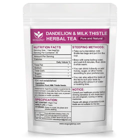 WOGORGT organic-dandelion-root-tea highlighting natural, additive-free ingredients.