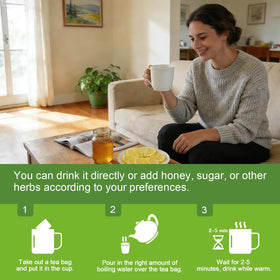 WOGORGT organic soursop leaves tea bags box view, convenient 30-count.