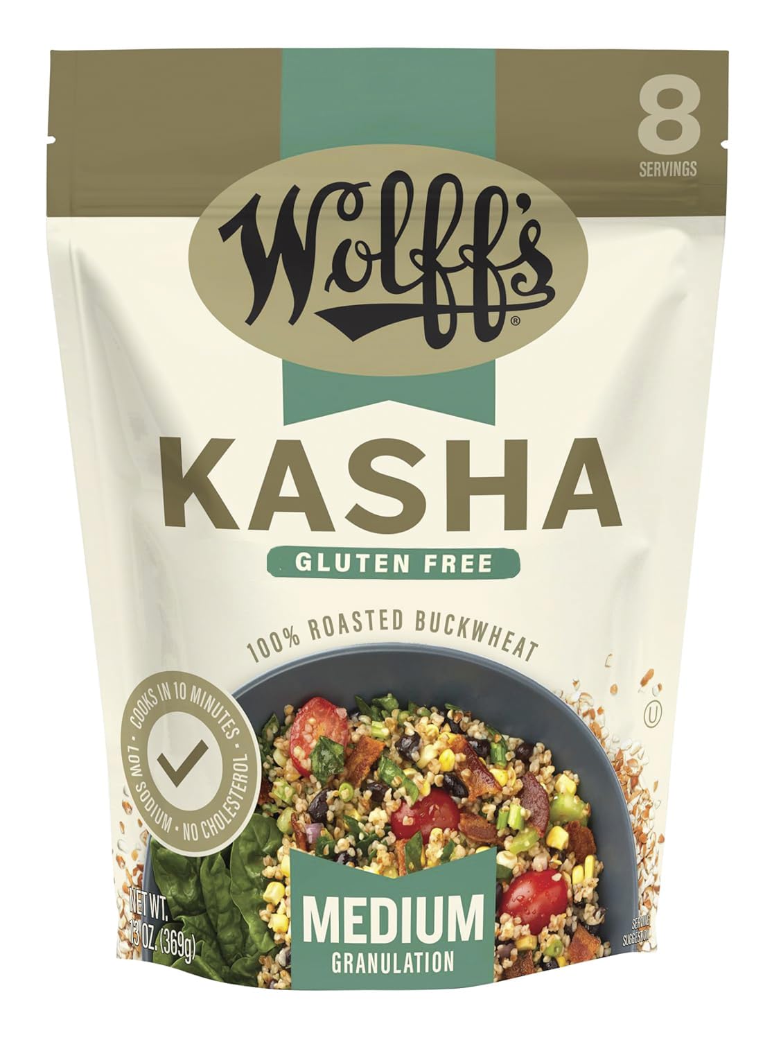 Wolff's Kasha buckwheat grains close-up showing nutty flavor potential for versatile cooking