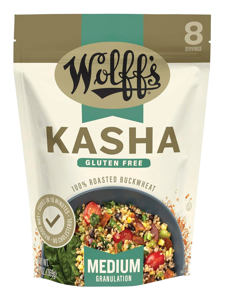 Wolff's Kasha buckwheat grains close-up showing nutty flavor potential for versatile cooking