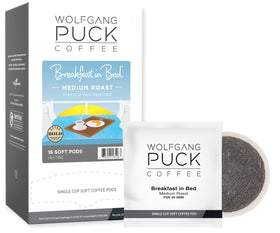 Wolfgang Puck Breakfast in Bed soft pods in box for a convenient morning ritual