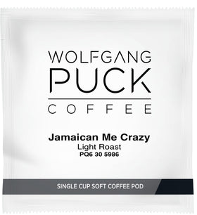 Wolfgang Puck Jamaican Me Crazy cup served, tropical aroma to start your day.
