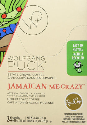 Wolfgang Puck tropical beach scene mug evokes island vibes