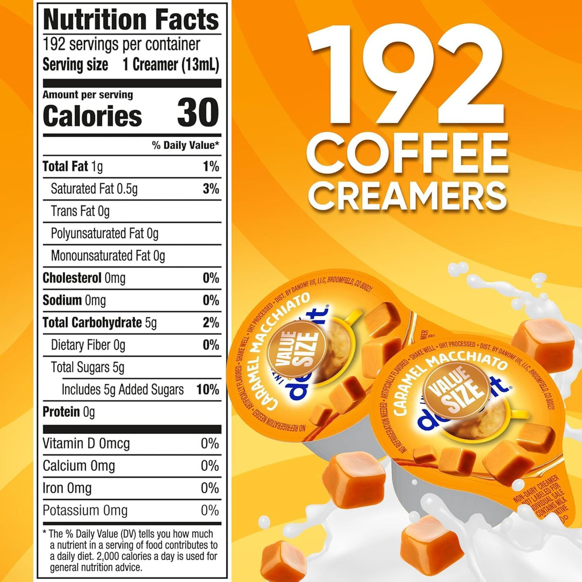 Wolgo Caramal Macchiato creamer packaging highlighting shelf-stable convenience
