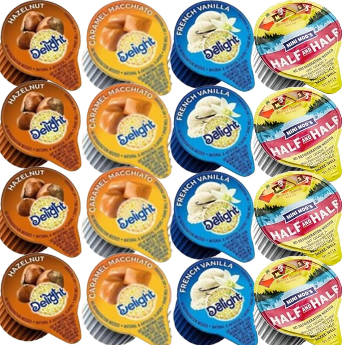 WOLGO coffee creamer singles variety pack in bulk, convenient for office and home use.