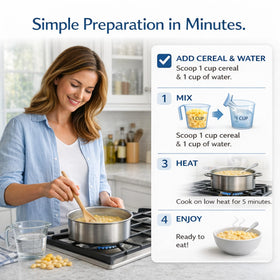 100 g portion scoop of Won Promotions Super Cereal Plus illustrates portion control.