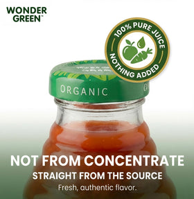 Wonder Green Carrot Celery Kale glass with crisp color
