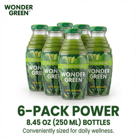 Wonder Green morning ritual shot evokes crisp aroma and steady energy.