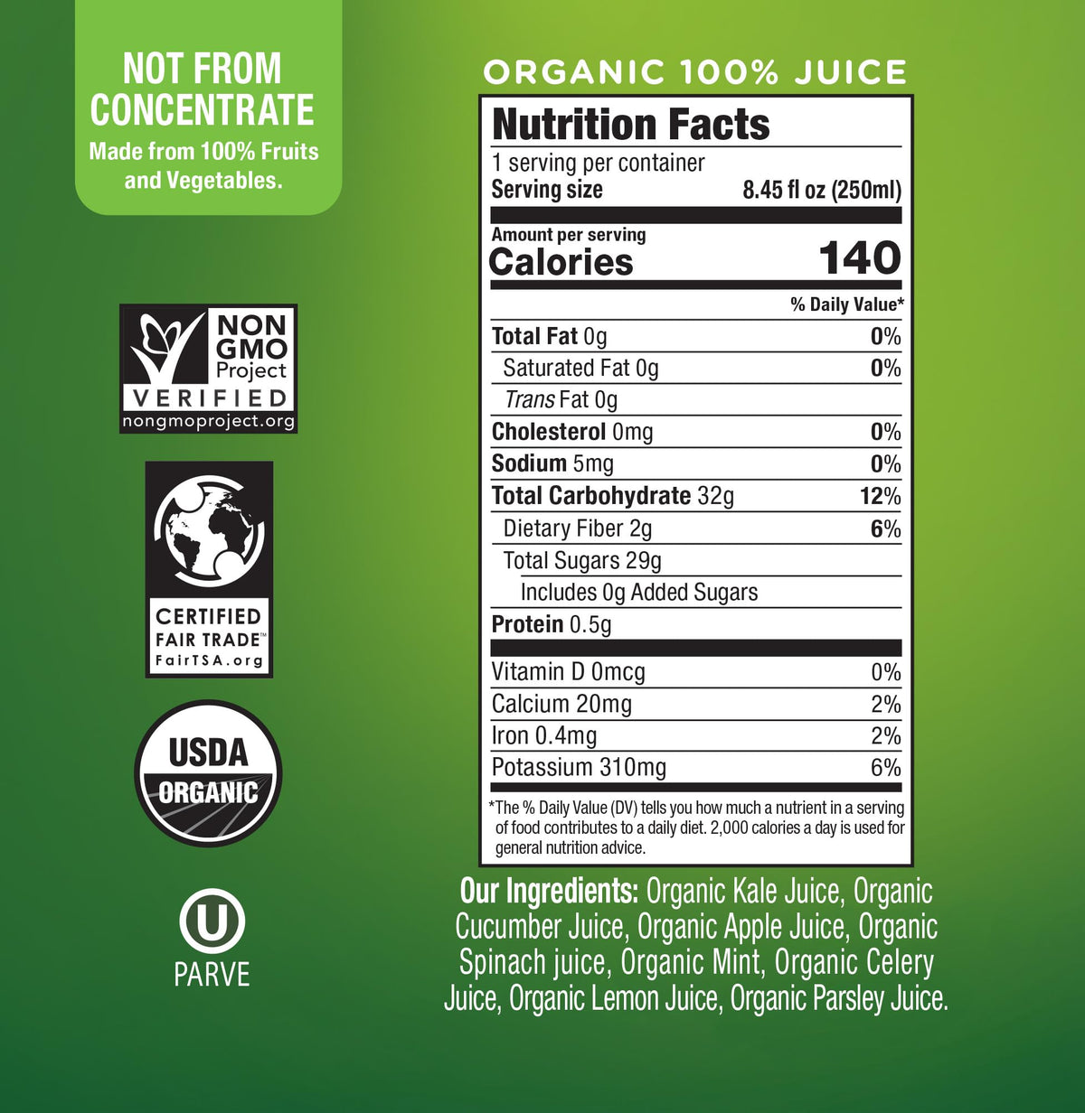 Wonder Green product image suggests a family-friendly healthy option for meals.