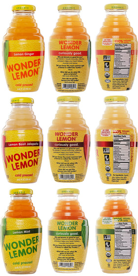 Wonder Lemon Lemon Basil Jalapeno bottle pour, adds zing to meals.