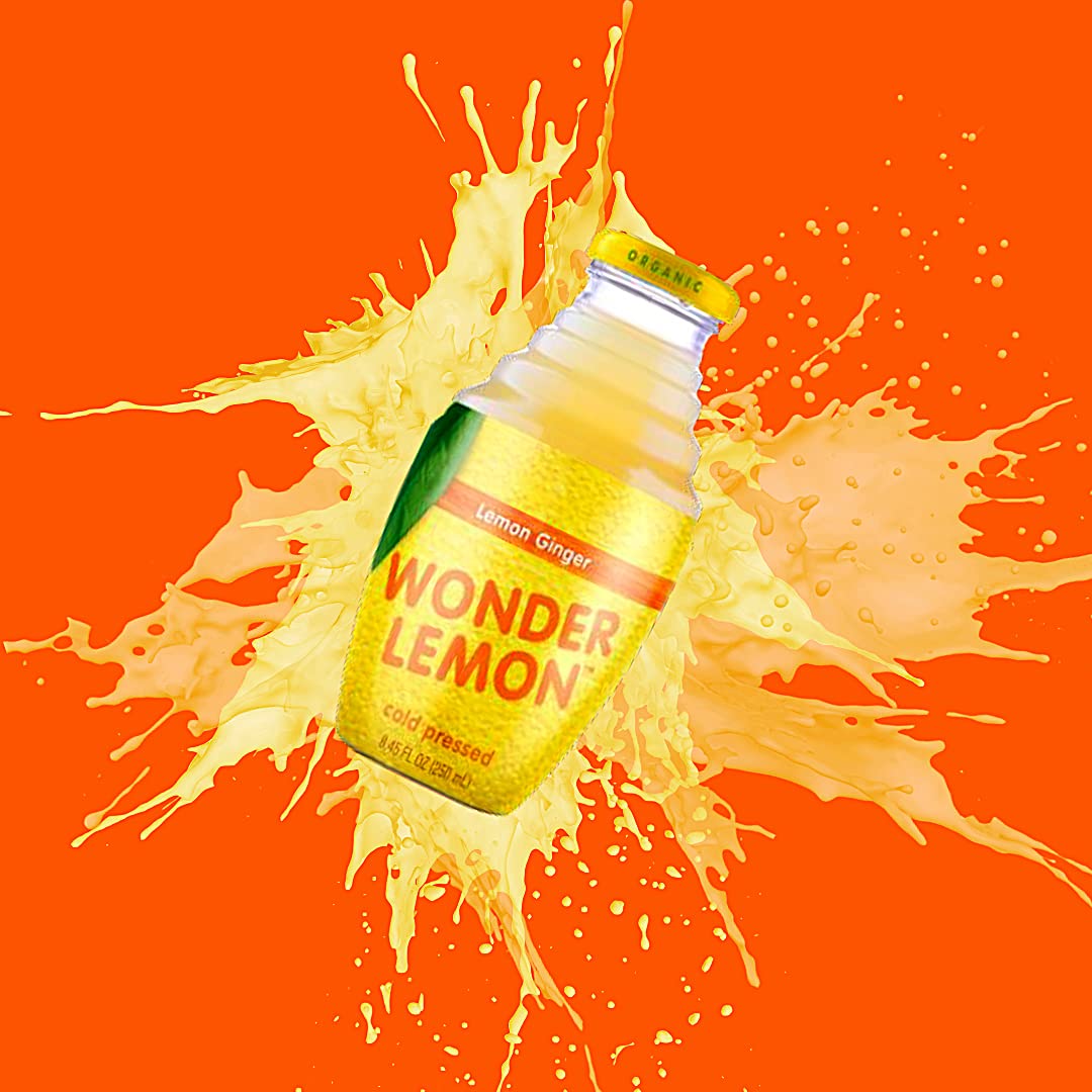 Wonder Lemon juice being poured, ideal for a refreshing afternoon pick-me-up.