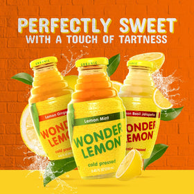 Wonder Lemon Lemon Mint bottle back shows organic certification details.