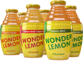 Wonder Lemon Lemon Mint bottle front for refreshing hydration on a busy day.