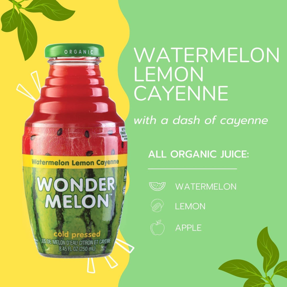 Wonder Melon cold-pressed juice close-up—shows natural flavor from peak-season watermelon.