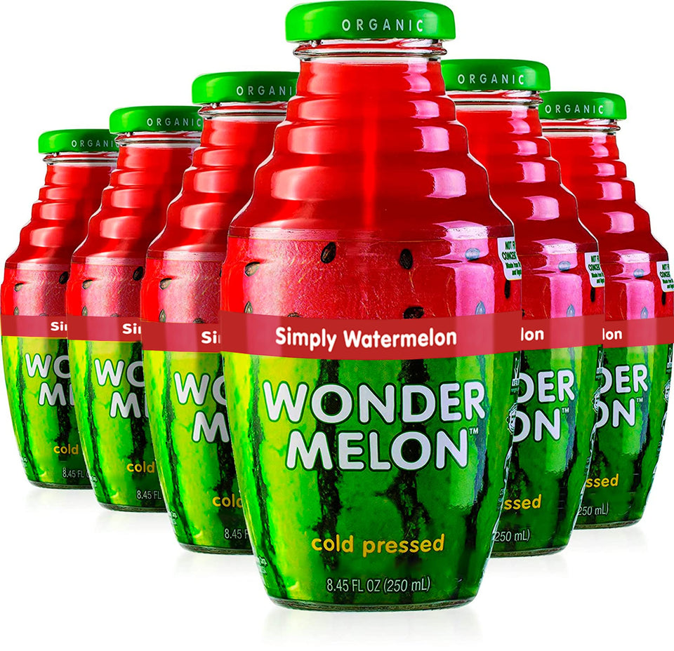 Wonder Melon Organic Watermelon Juice bottle, refreshing, rind-free flavor