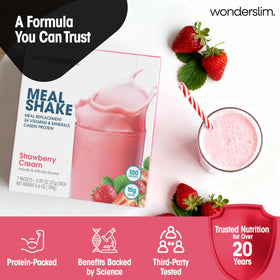 WonderSlim 24 vitamins and minerals graphic highlights complete daily support.