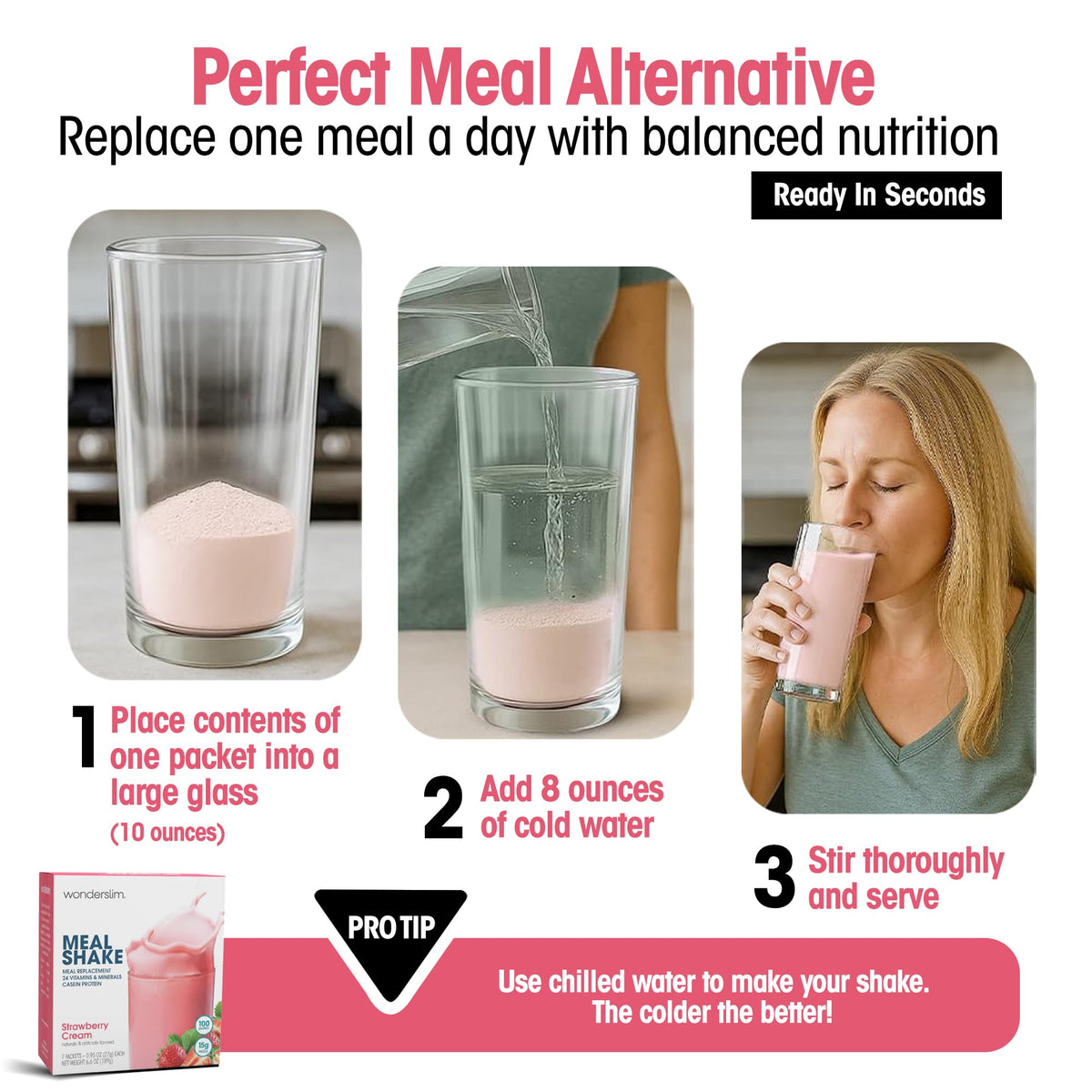 WonderSlim calcium caseinate protein icon emphasizes slow-digesting protein benefits.
