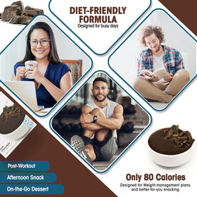 WonderSlim ingredients highlight gluten-free, high-protein blend for balanced indulgence.