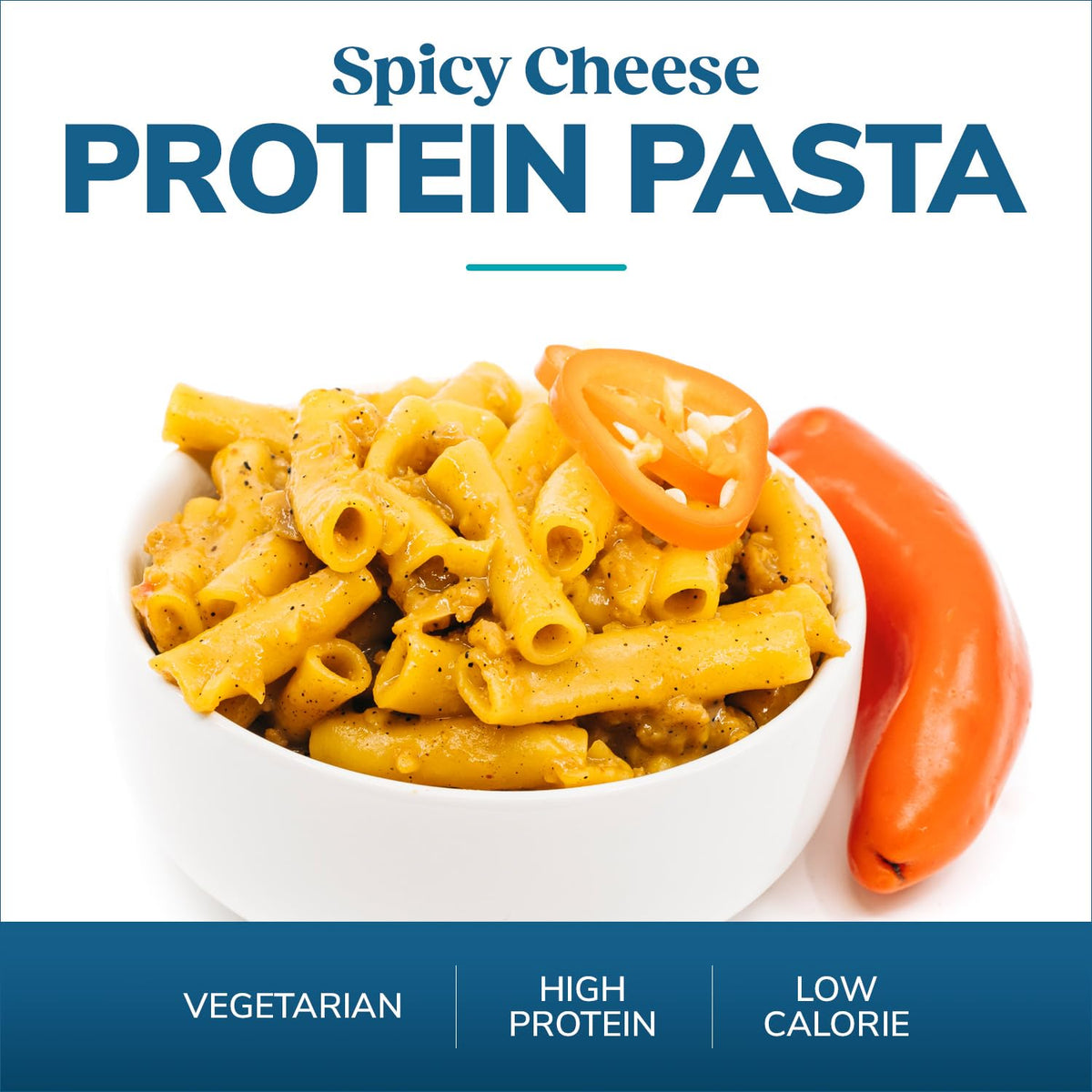 WonderSlim Protein Pasta Spicy Cheese creamy sauce close-up emphasizes indulgent texture