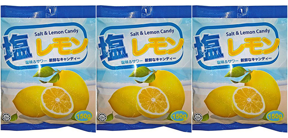 Wonderfood Salt and Lemon hard candy pack 3, bright citrus sweetness for a refreshing break