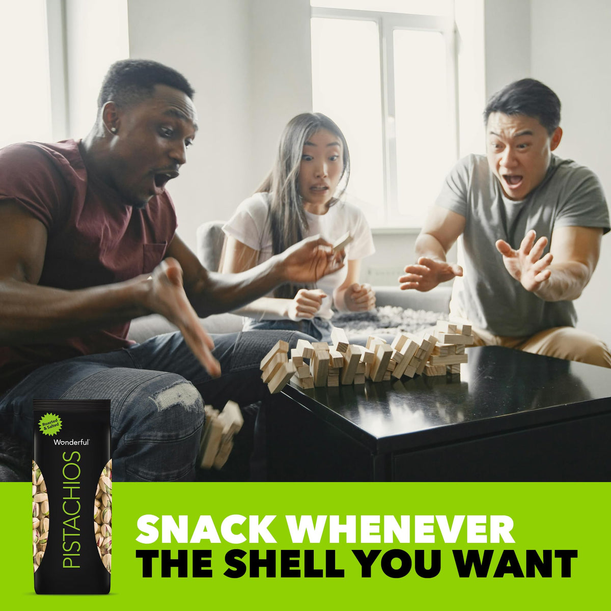 California-grown Wonderful Pistachios harvested with sustainable farming practices.