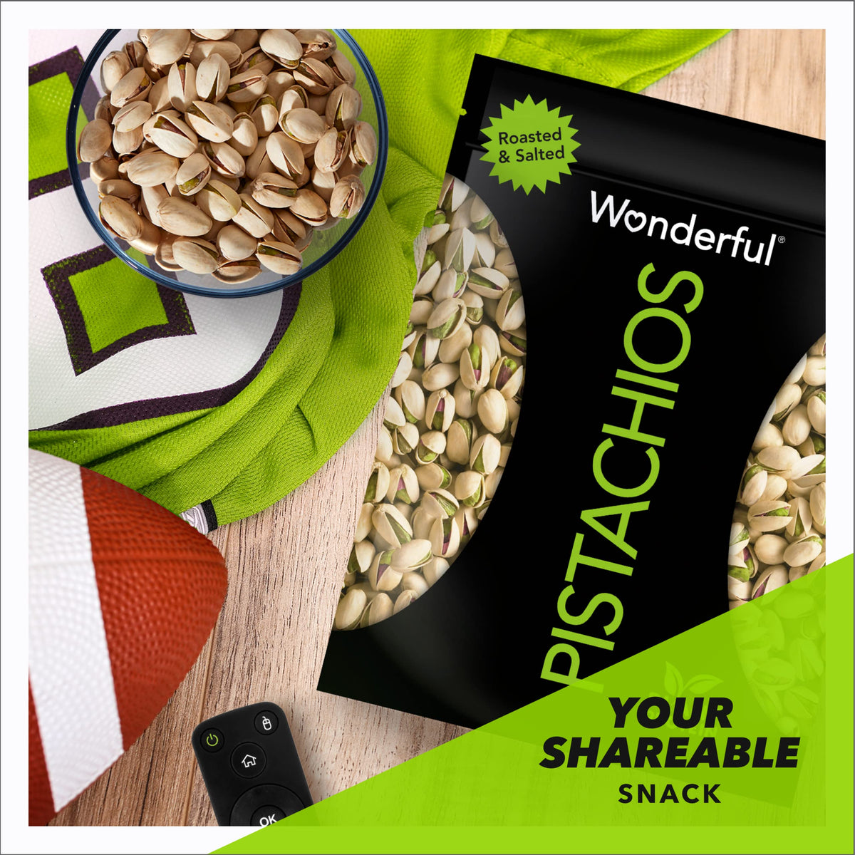 Wonderful Pistachios provide a pantry-friendly, protein-rich snack for home, office, or travel.