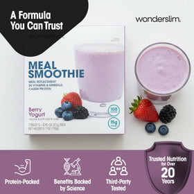 WonderSlim 15g Protein Sticker on Pack signals protein-forward nutrition.