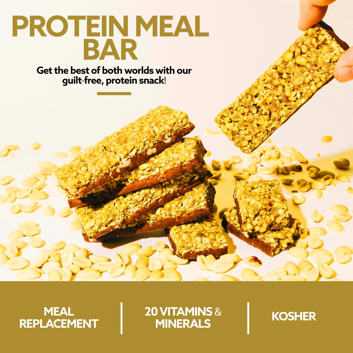 WonderSlim bar cross-section reveals chewy center and nutritious ingredients.