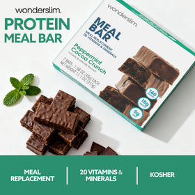 WonderSlim Peppermint Cocoa Crunch ingredients list confirms gluten-free recipe