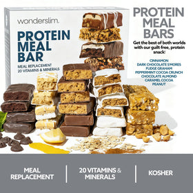 WonderSlim bar close-up reveals texture and quality ingredients.