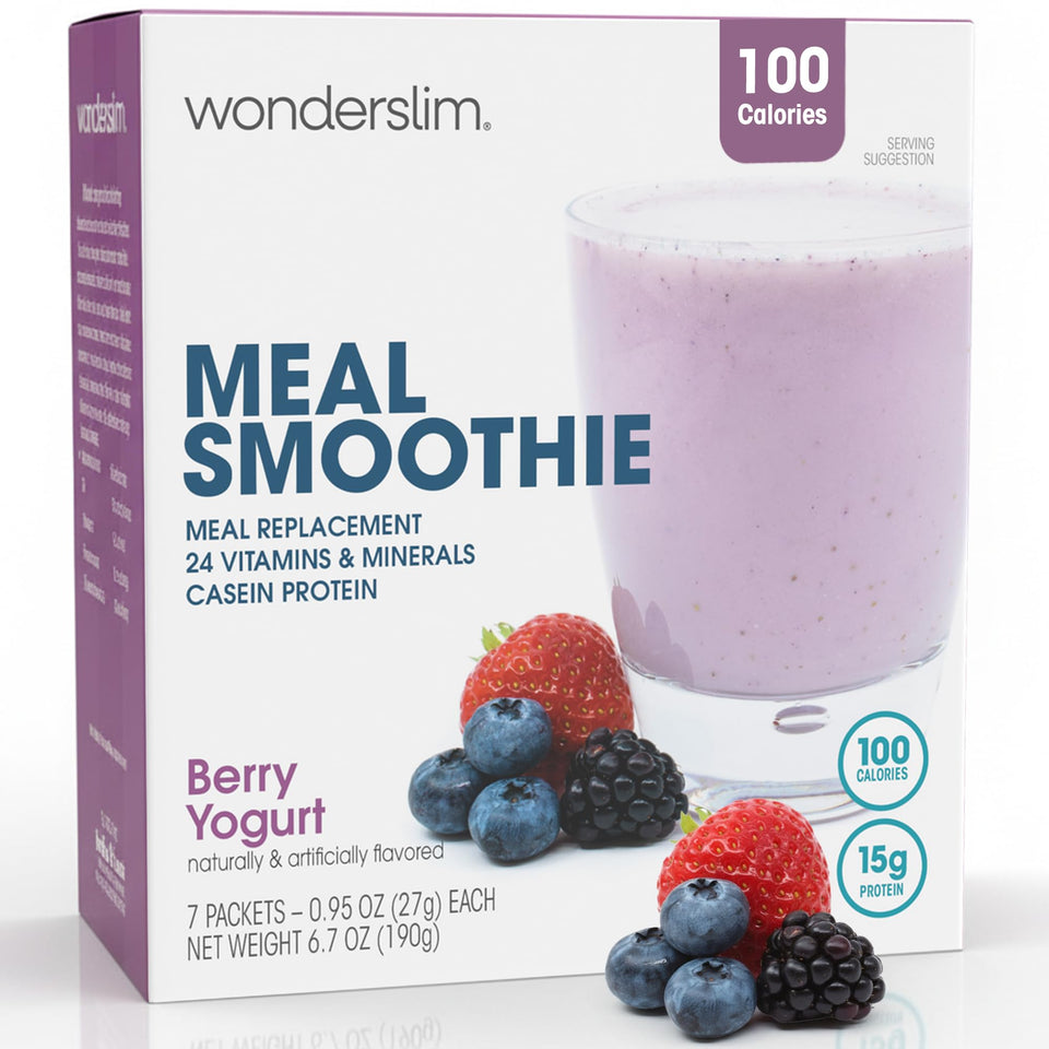 WonderSlim Berry Yogurt Meal Replacement Packet for convenient, on-the-go nutrition.