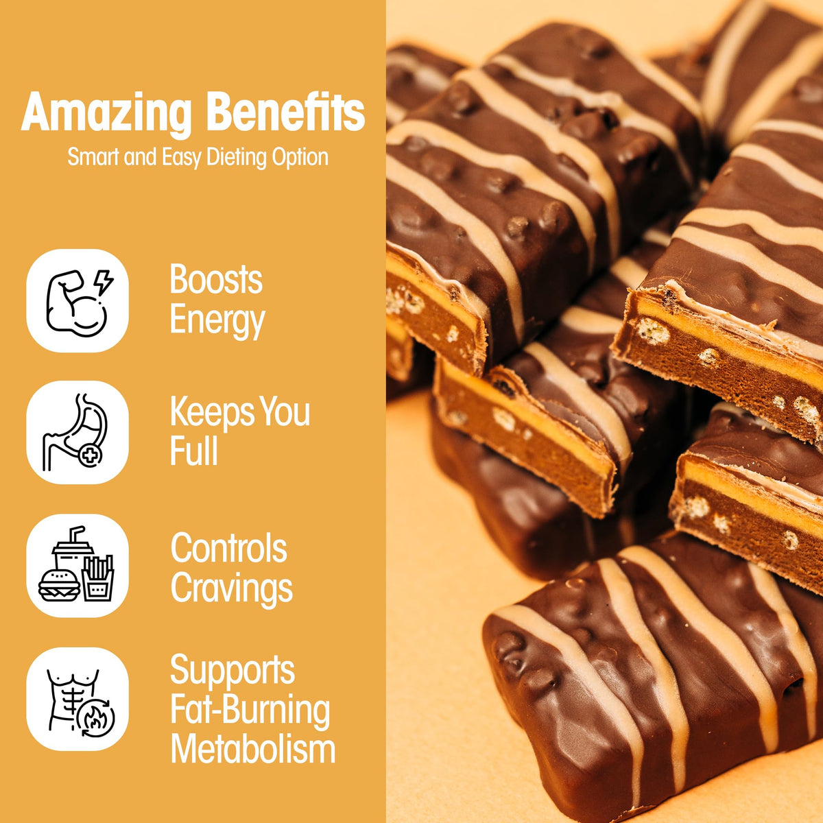 WonderSlim caramel cocoa bar ingredients glass reveals wholesome components