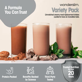WonderSlim creamy shake texture close-up conveys indulgent taste