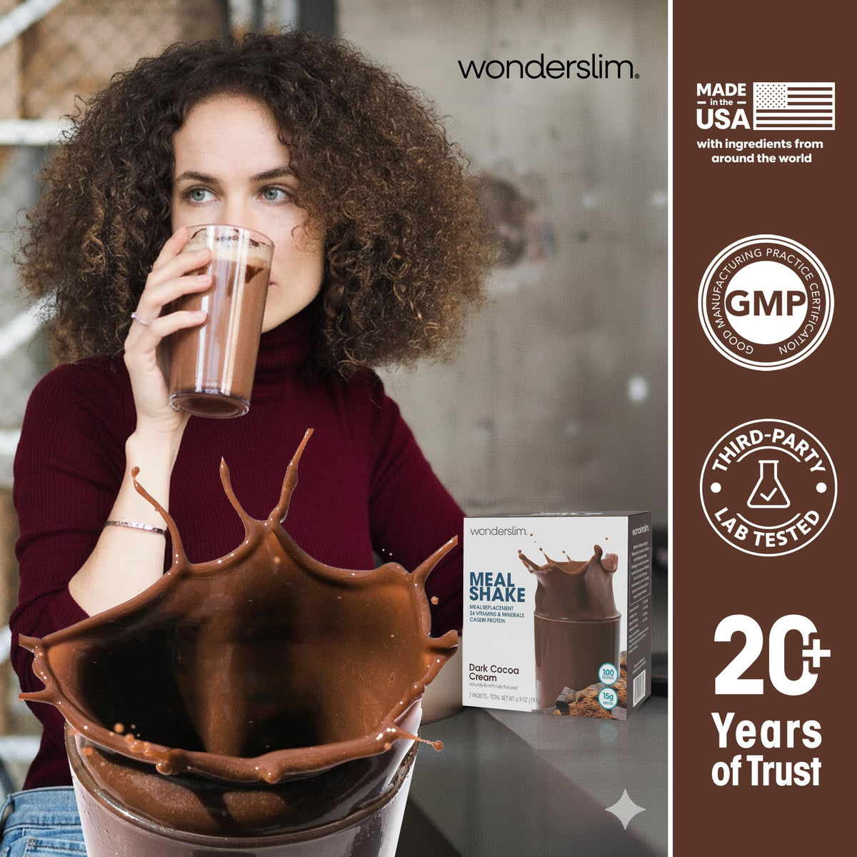 WonderSlim logo with kosher and vegetarian badges on packaging.