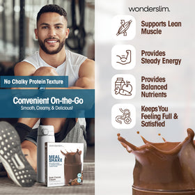 Nutrition panel for WonderSlim Dark Cocoa Cream shows 24 vitamins and 100 calories per serving.