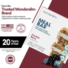 WonderSlim Double Berry Bar gluten-free option for gluten-free lifestyle seekers