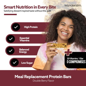 WonderSlim Double Berry Bar ingredients reveal quality components for balanced meals