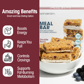 WonderSlim Double Berry Bar table setup conveys guilt-free indulgence and portion control