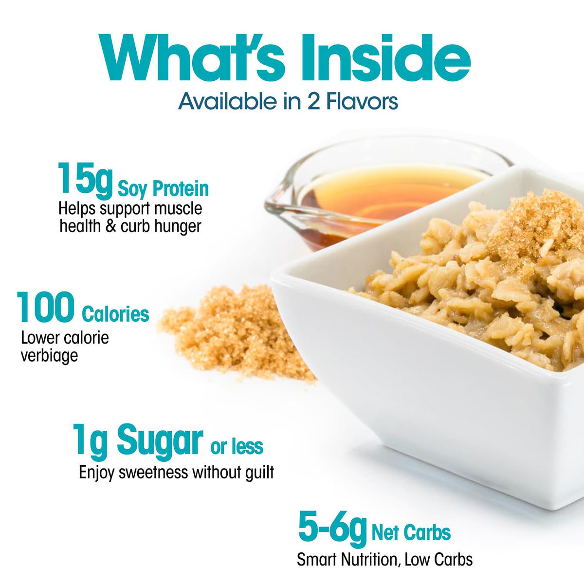 WonderSlim Apple Cinnamon pour image highlights protein-packed serving at a glance.