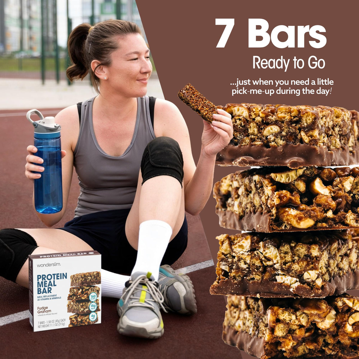 WonderSlim fudge graham bar ingredients emphasize balanced nourishment