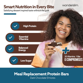 WonderSlim meal replacement bar on the go, ideal for mid-day energy.