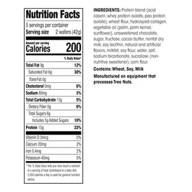 WonderSlim Mocha Protein Wafer Bar cream layer highlighted in close-up.