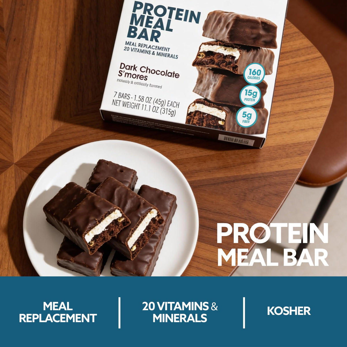 WonderSlim nutrition facts label displays 15g protein and 20 vitamins.